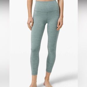 LULULEMON ALIGN™ HIGH-RISE PANT 25" Heathered Tidewater Teal Size: 10